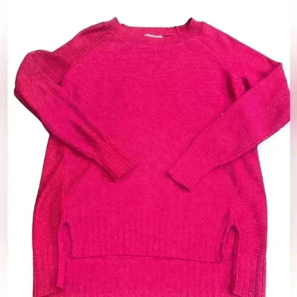 Old Navy Fuschia Sweater Pullover Long Sleeve Cotton Blend Crew Neck Size XS - Picture 2 of 4